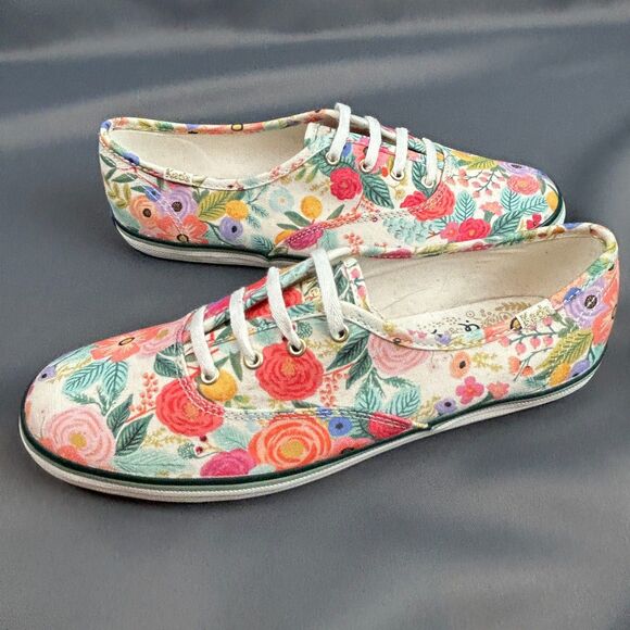 Keds Rifle Paper Company Floral Classic Lace Up Sneakers Shoes 8.5 NEW - Picture 9 of 16